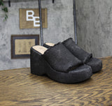 Wild Pair Womens Mahrshah Platform Sandals Denim 10020355700 Black Multi 7M