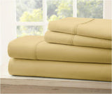 Ienjoy Home 100% Soft Brushed Microfiber 4-Piece Full Sheet Set Gold Yellow Full