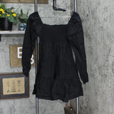 Bb Dakota Womens Daniella Babydoll Casual Dress Black S