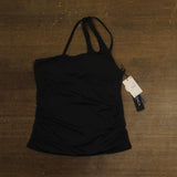La Blanca One-Shoulder Keyhole Tankini Swim Top LB1IG82 Black 8