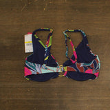 Vince Camuto Womens Fiji Floral O-Ring Bikini Top V1J775 Multi Blue M