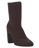 INC International Concepts Heel Ezmae Dress Booties Rich Truffle Brown 6.5M