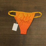 Solid & Striped The Ellery Ruched Bikini Swim Bottom Orange Yellow Multi L
