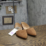 A New Day Womens Julie Ballet Flats with Memory Foam Insole Cognac Brown 6.5M