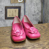 Karen Scott Womens Vintage Floral Leather Flats 1673e4fb8de0e6 Pink 6M