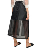 DKNY Womens Organza Cargo Skirt Sheer P4BNUWEN Black 2