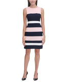 Tommy Hilfiger Colorblock Sheath Dress Ballerina Pink / Sky Captain / Ivory 6