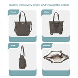 Travelon Anti-Theft Essentials Convertible Backpack / Tote Smoke Gray One Size