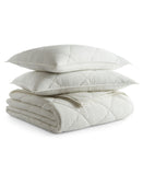 Hotel Collection Dobby Diamond 3-Piece Cotton Coverlet Set White King