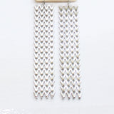 Melody Dangly Chevron Link Chain Earrings Silver Gray 5"