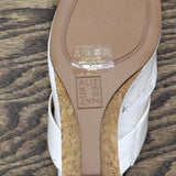 Naturalizer Womens Lenna Wedge Sandals Shoes I0693L2 White 9.5M