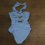 Soluna Womens Buckle-up Convertible One-Piece Swimsuit 2681352 Coastline Blue M