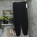 Aqua Womens Woven Balloon Pull On Pants IPO81200 Black L