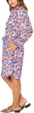 Well Worn Women's Collared Midi Dress with Pockets 1749069 Red Print 2XL