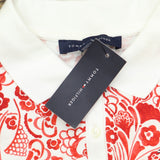 Tommy Hilfiger Womens Short Sleeve Floral Polo Shirt Scarlet Multi Red S