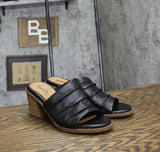 Earth Womens Adara Heeled Sandals ETADARA Black Leather 7.5M