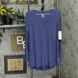 Hue Women's Ultra Soft Long Sleeve V-Neck High-Low Legging Tee 22152KM
