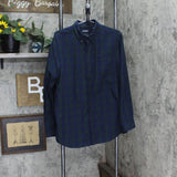 Chaps Long Sleeve Button Up Lightweight Easy Care Twill Button Up Shirt Green L