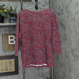 Karen Scott Womens Knit Long Sleeve T-Shirt Top 166e8d942457a1 Red Paisley 2X