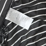 Bob Mackie Womens Woven Pinstriped Print Button Front Blouse A305229 Black 1X