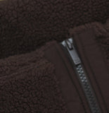All In Motion Long High-Pile Fleece Full-Zip Drawstring Jacket Coat Brown 2XL