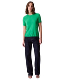 Calvin Klein Womens Fine Gauge Lightweight Short-Sleeve Sweater Blossom Green M