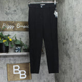 Kasper Womens Mid Rise Straight Leg Knit Pants 10915413 Black XS