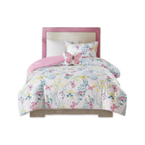 Mi Zone Kids Girls Cynthia Microfiber 3-Piece Comforter Set Pink Multi Twin