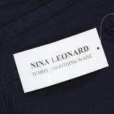 Nina Leonard Womens Pull-On Scallop-Hem Cropped Pants 660168 Navy Blue S
