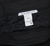 American Rag Cie Tiered Laser-Cut Faux-Suede Cropped Shorts Classic Black M