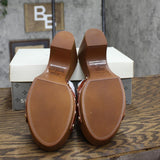Sun + Stone Womens Alina Studded Platform Sandals 10011740200 Cognac Brown 7M