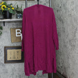 Charter Club Women's Pure Cashmere Duster Cardigan Magenta Purple Pink XL