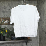 Aqua Athletic Womens Haley Crop Boxy Tee T-Shirt BL-T05-CTT White M