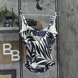 Anne Cole Chic Draped Front Underwire Swim Top Palm Chic Black White 36C/38B