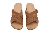 Easy Spirit Melinna Womens Strappy Slip On Sandal SEMELINNA3 Medium Brown 7M