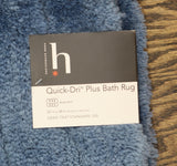 Home Expressions Quick-Dri Plush Bath Rug Mat Blue 24x38