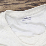 Gap Body Womens Ribbed Short-Sleeve Pajama Sleep Shirt Oatmeal Brown L