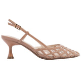 Jones New York Pointed Toe Slingback Kitten Heel Pumps JNY-LINELA Nude Brown 10M