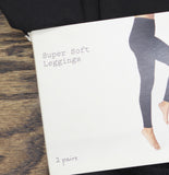 A New Day 2-Pack Super Soft Leggings 89631262 Black L