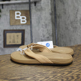 Goodfellow & Co Mens Ian Comfort Flip Flop Thong Sandals Tan Brown L (11-12)