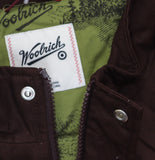 Woolrich X TGT Snap Closure Utility Pocket Fisherman Lined Jacket Vest Brown XL