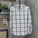 Express Mens Plaid Button Up Knit Button Up Shirt 1669f83978fc54 White / Black M
