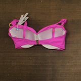 Bleu By Rod Beattie Shirred Bikini Swim Top With Molded Cups Dahlia Pink 36DD