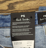 PS Paul Smith Mens Relaxed Fit Zip Fly Jeans Light Base Blue 33R