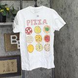 Unfortunate Portrait Mens Graphic T-Shirt Short Sleeve Pizza Tee White M