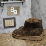 Universal Thread Faux Microsuede Ankle Boots with Memory Foam Leopard Brown 5M