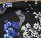 City Chic Womens Trendy Plus Size Mabel Zip Dress 6998414 Black Blue Multi 12W