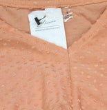 Ny Collection Swiss Dot Bell Sleeve Midi Sundress MNKD3217 Tawny Orange S