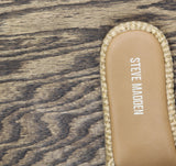 Steve Madden Womens Boardwalk Slide Sandal BOAR02S1 Natural Raffia Brown 7M