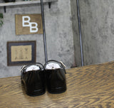 On 34th Womens Saadet Rhinestone-Buckle Mary Jane Flats Black Patent 7M